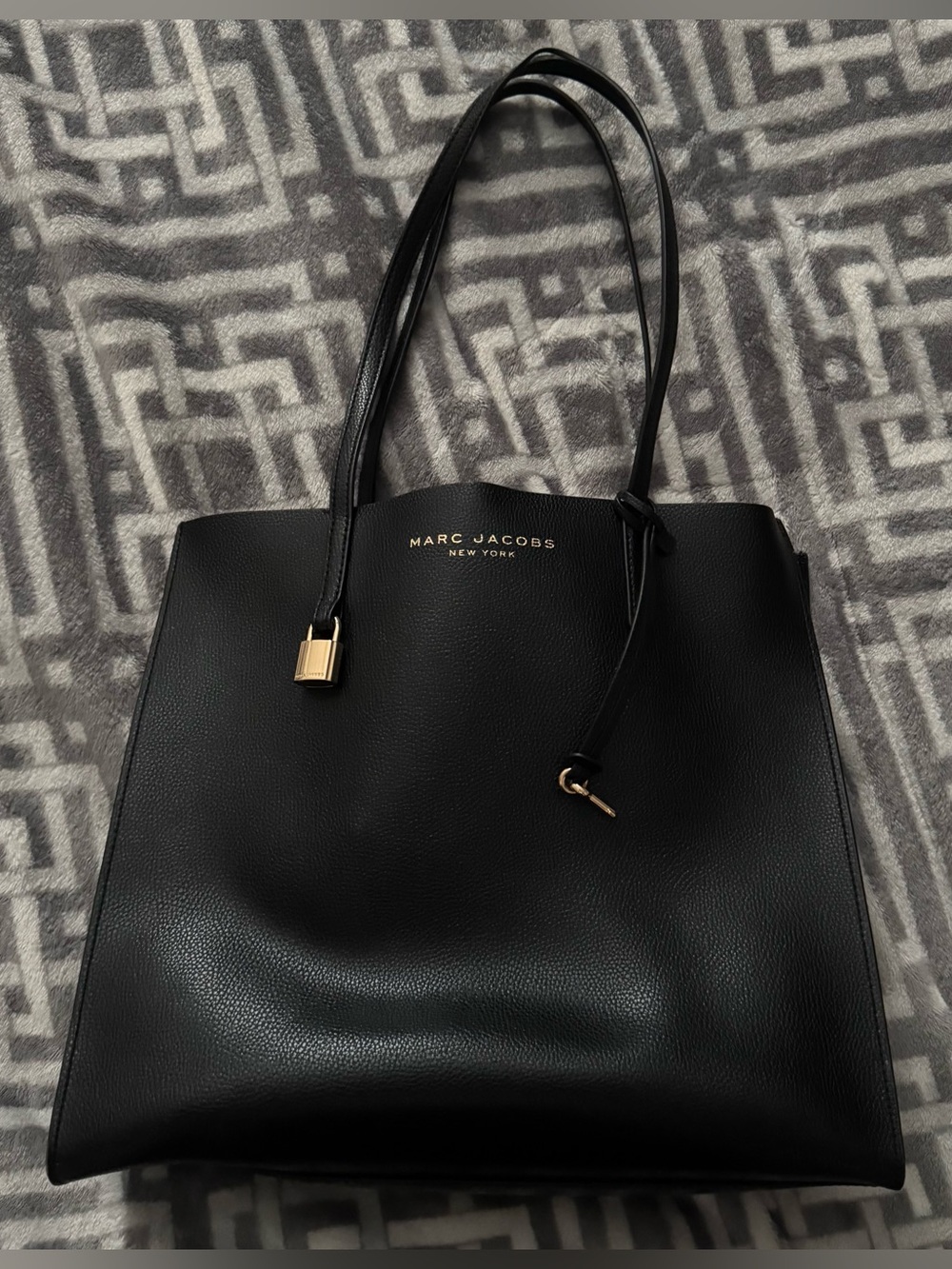 Marc Jacobs ‘The Grind’ Black Pebbled Leather Tote